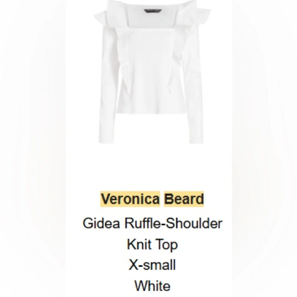 Veronica Beard Gidea Ruffle-Shoulder Knot Top - Picture 2 of 4
